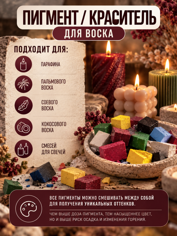 Краситель для свечей бордовый