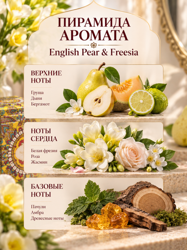 Свеча ароматическая "English pear & Freesia". 2 шт в упаковке.