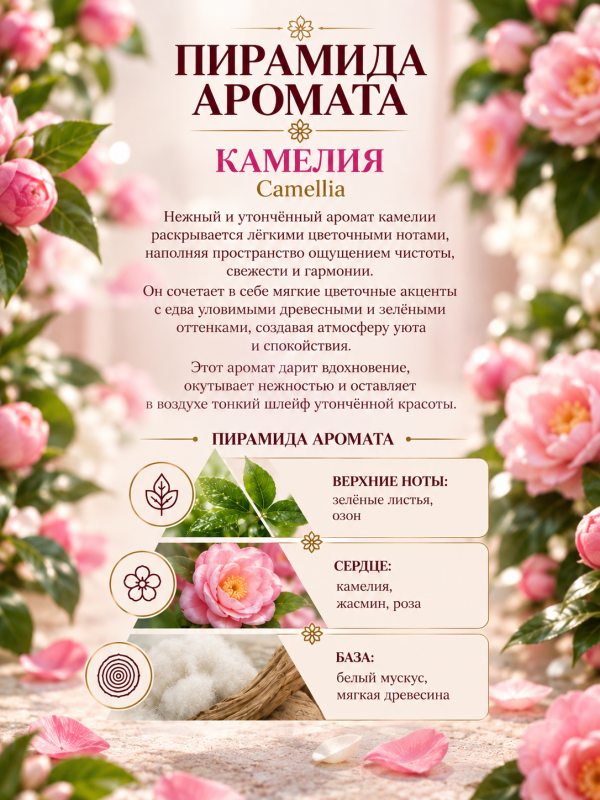 Свеча ароматическая "Камелия". 2 шт в упаковке.