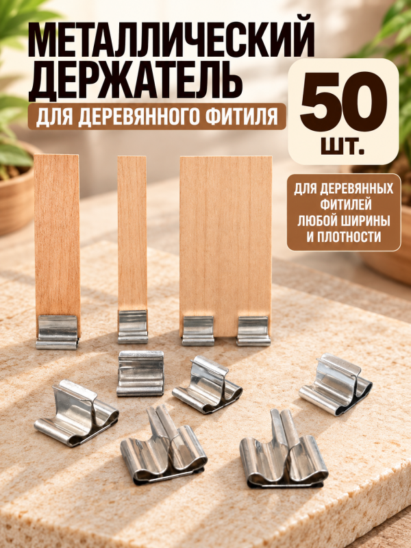 Держатель для фитиля металлический 50 шт.