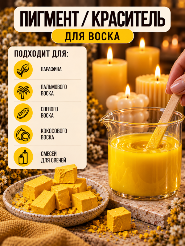 Краситель для свечей жёлтый