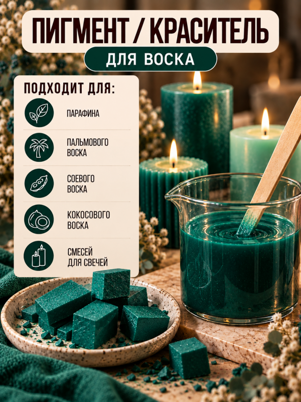 Краситель для свечей изумрудный