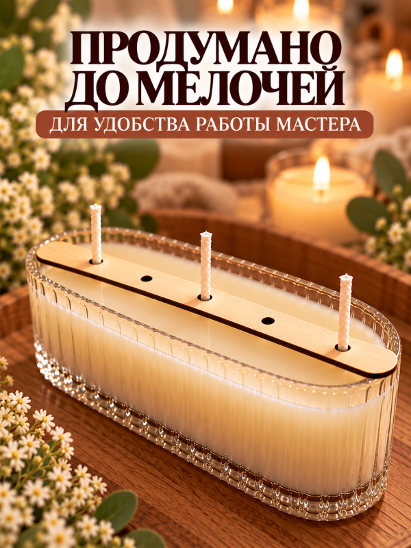 Центровщик для вощенного фитиля деревянный 5 шт.