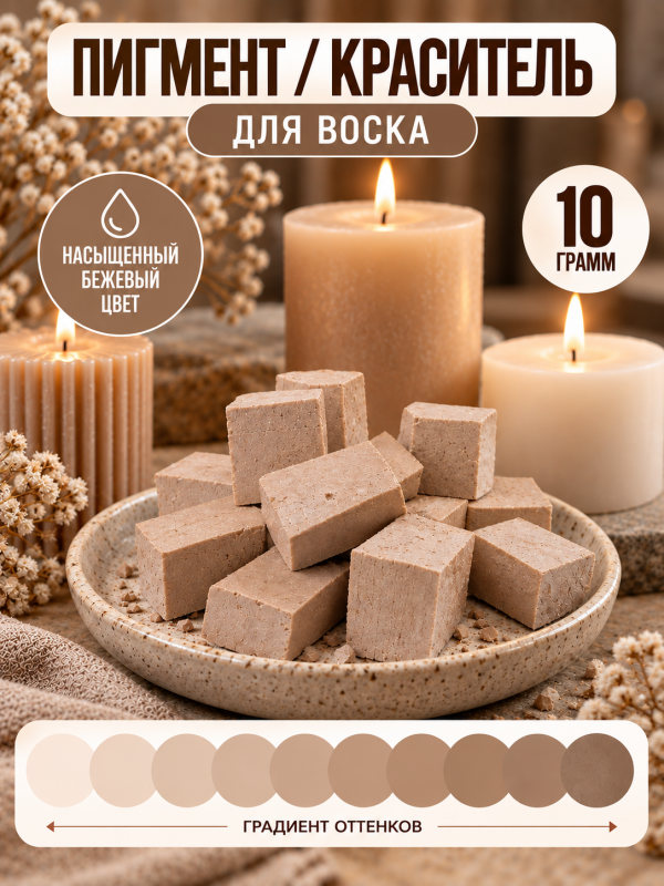 Краситель для свечей бежевый (пастель)
