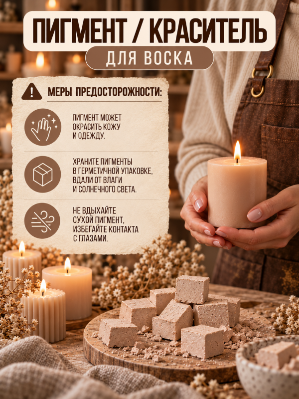 Краситель для свечей бежевый (пастель)
