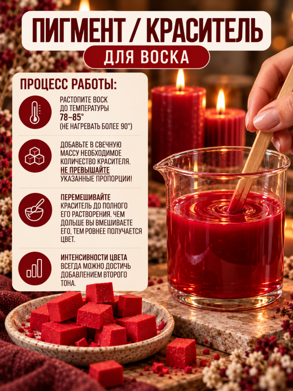 Краситель для свечей красный