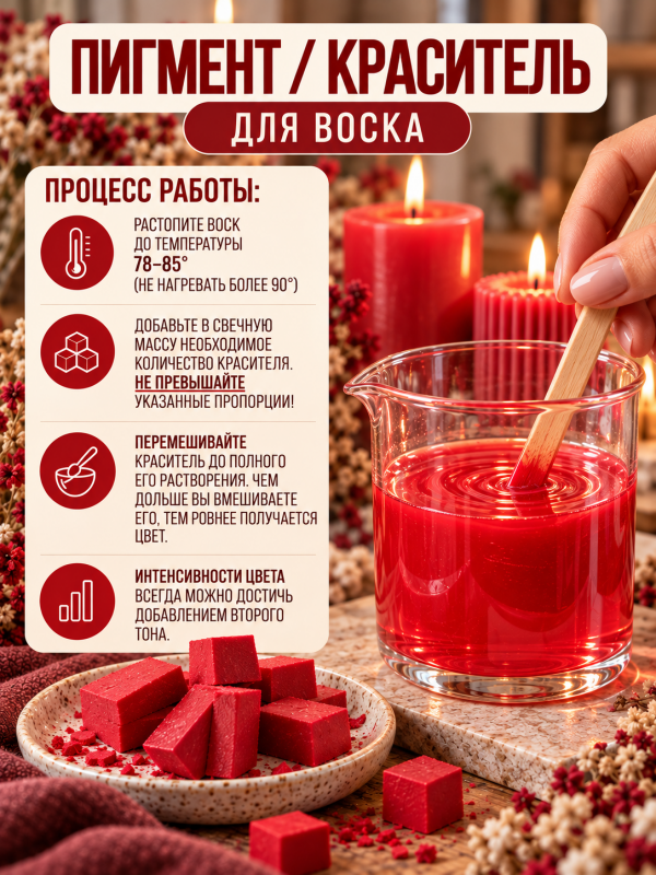 Краситель для свечей красный