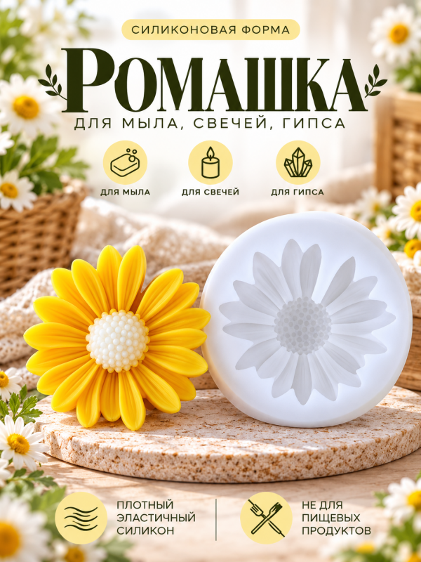 Молд, силиконовая форма "Ромашка".