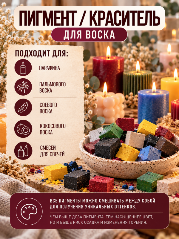 Краситель для свечей чёрный графит