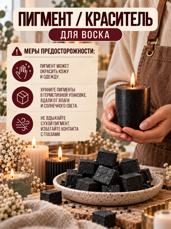 Краситель для свечей чёрный графит