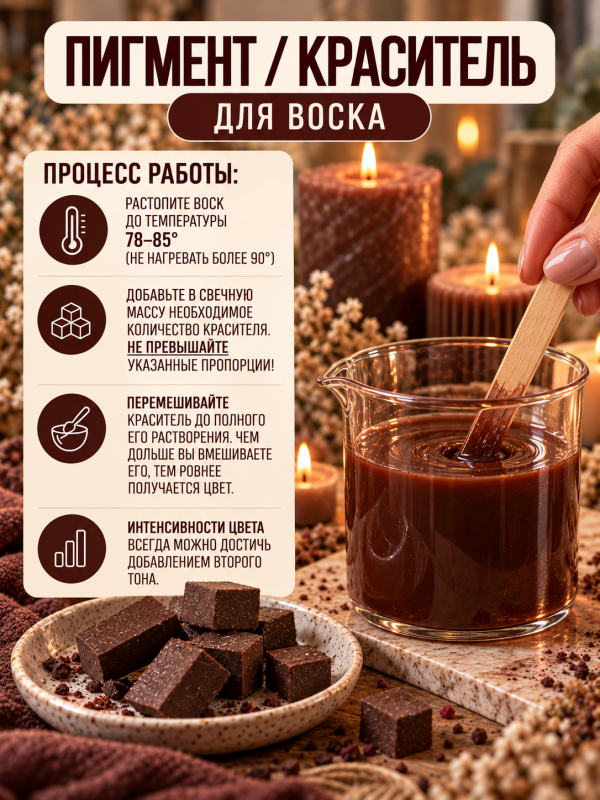 Краситель для свечей коричневый