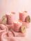 Ароматическая свеча Velora Pink Elegance с ароматом Грейпфрут&Мята, соево-кокосовый воск, 40 часов горения, с крышкой
