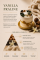 Ароматическая свеча Velora Blossom of life с ароматом Vanilla Praline (ванильный пралине) с подсвечником в подарочной коробке. 28 часов горения.